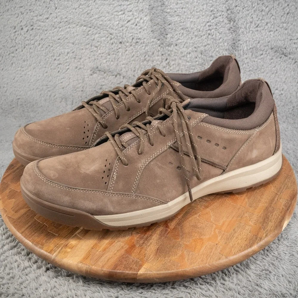 Clarks Wave Camp Brown Nubuck Leather Walking Shoes Mens 15 26115200
